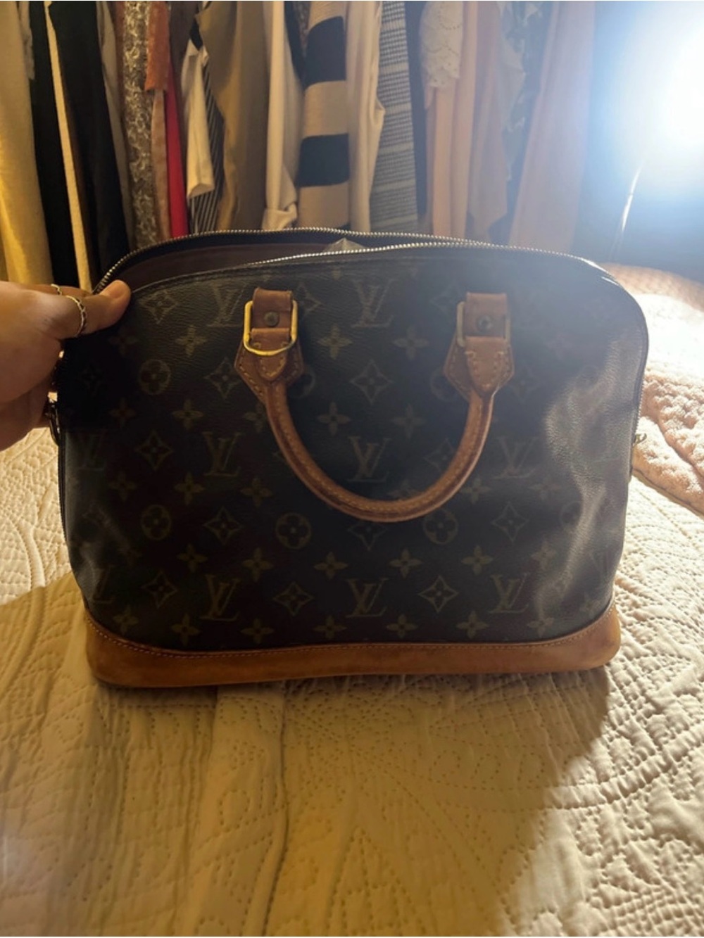 Louis Vuitton Monogram Alma Handbag - Brown & Tan